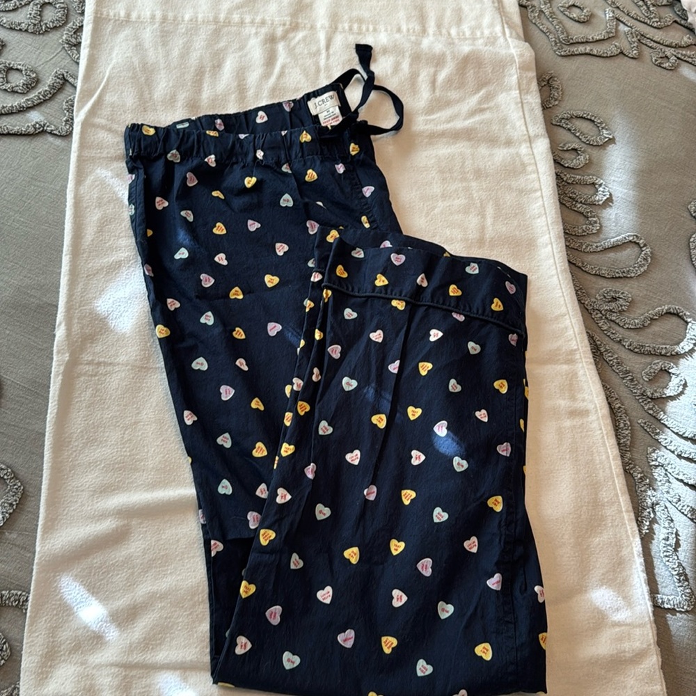 J Crew Conversation Hearts Pj Pants